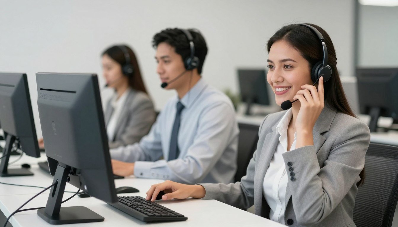 Equipo MAIKONG atendiendo consultas de distribuidores potenciales en oficina profesional Equipo MAIKONG atendiendo consultas de distribuidores potenciales en oficina profesional