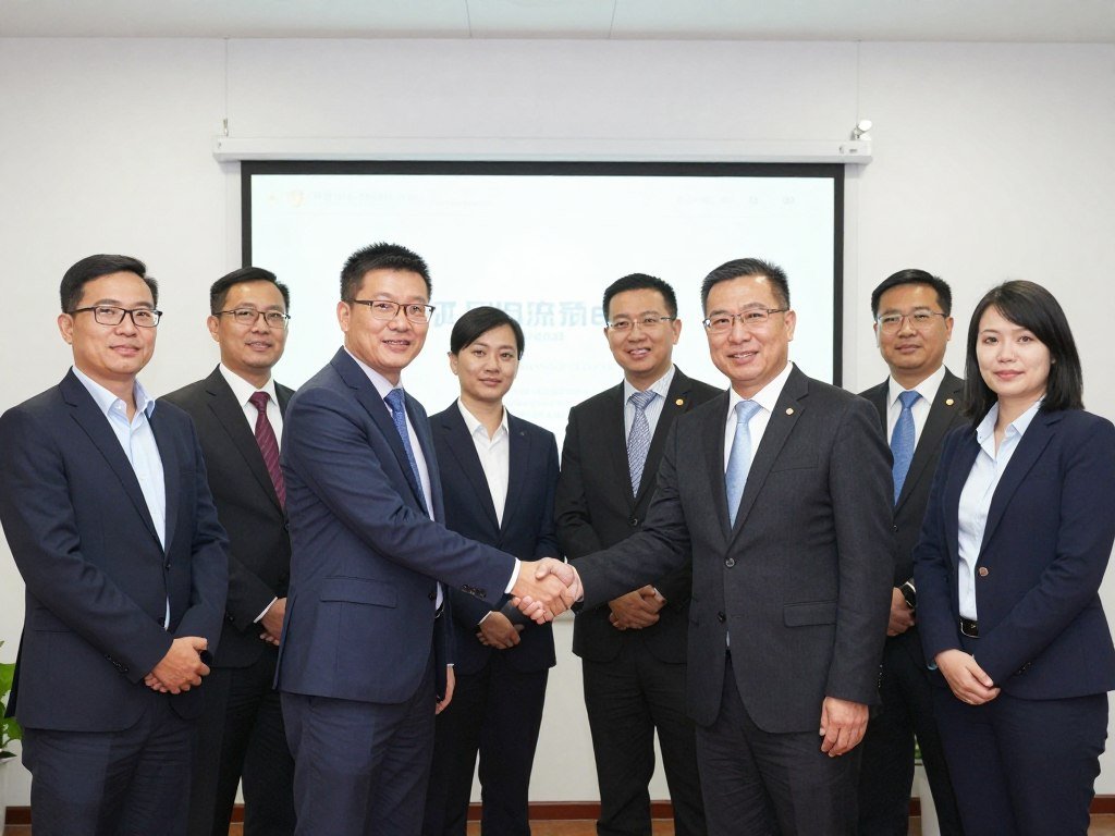 Equipo MAIKONG celebrando éxito con distribuidores