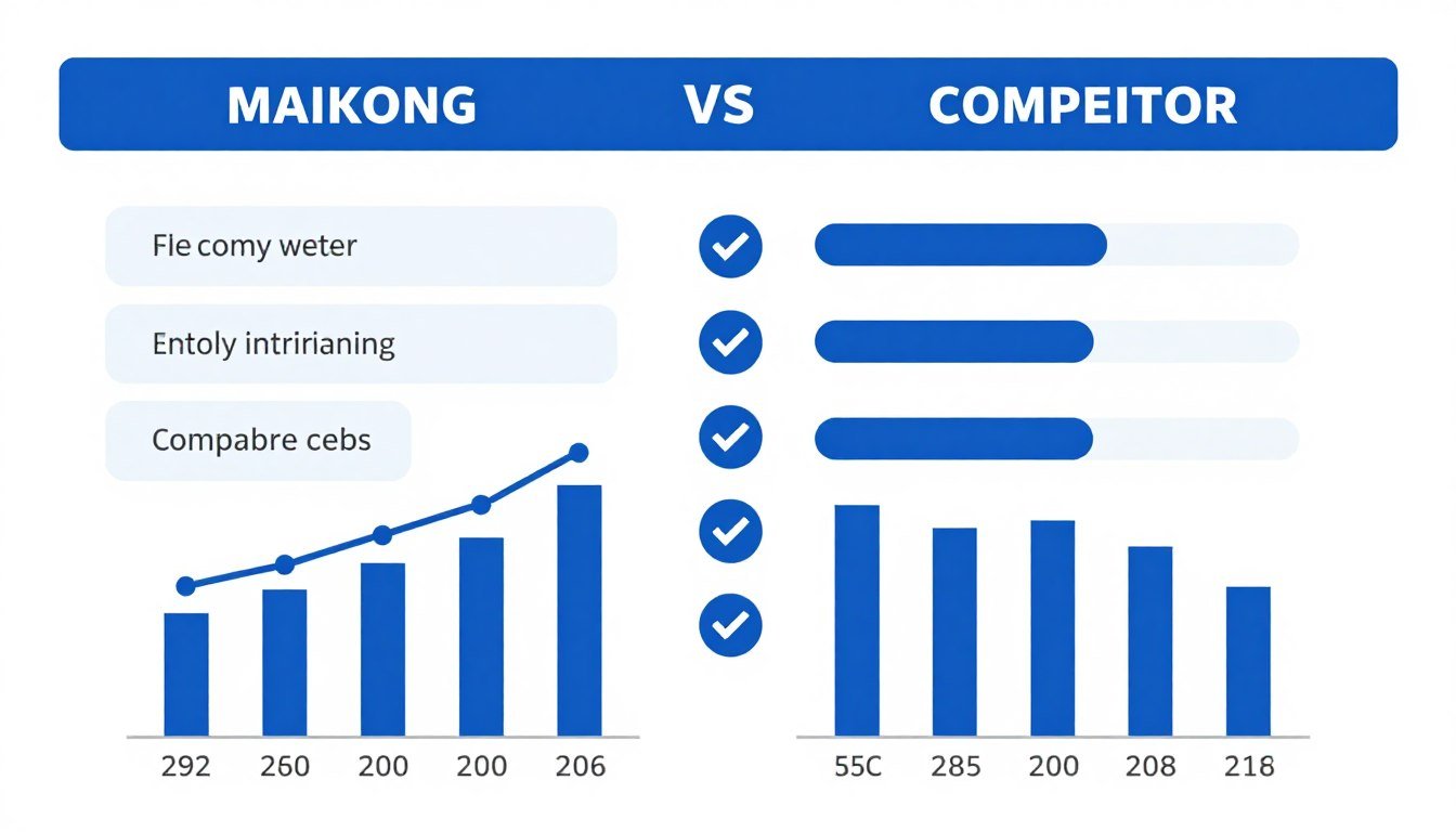 Gráfico comparativo ventajas MAIKONG versus competencia Gráfico comparativo ventajas MAIKONG versus competencia