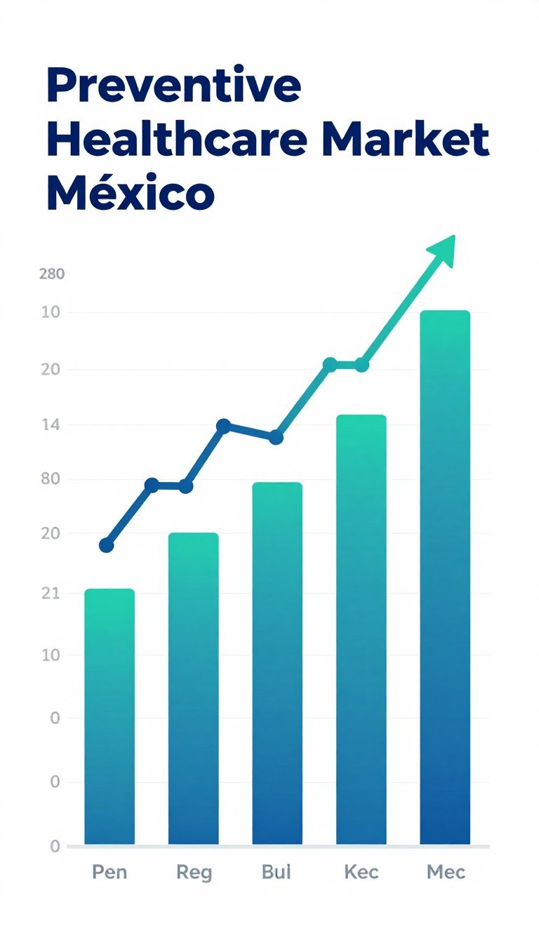 Gráfico mostrando crecimiento del mercado de salud preventiva en México