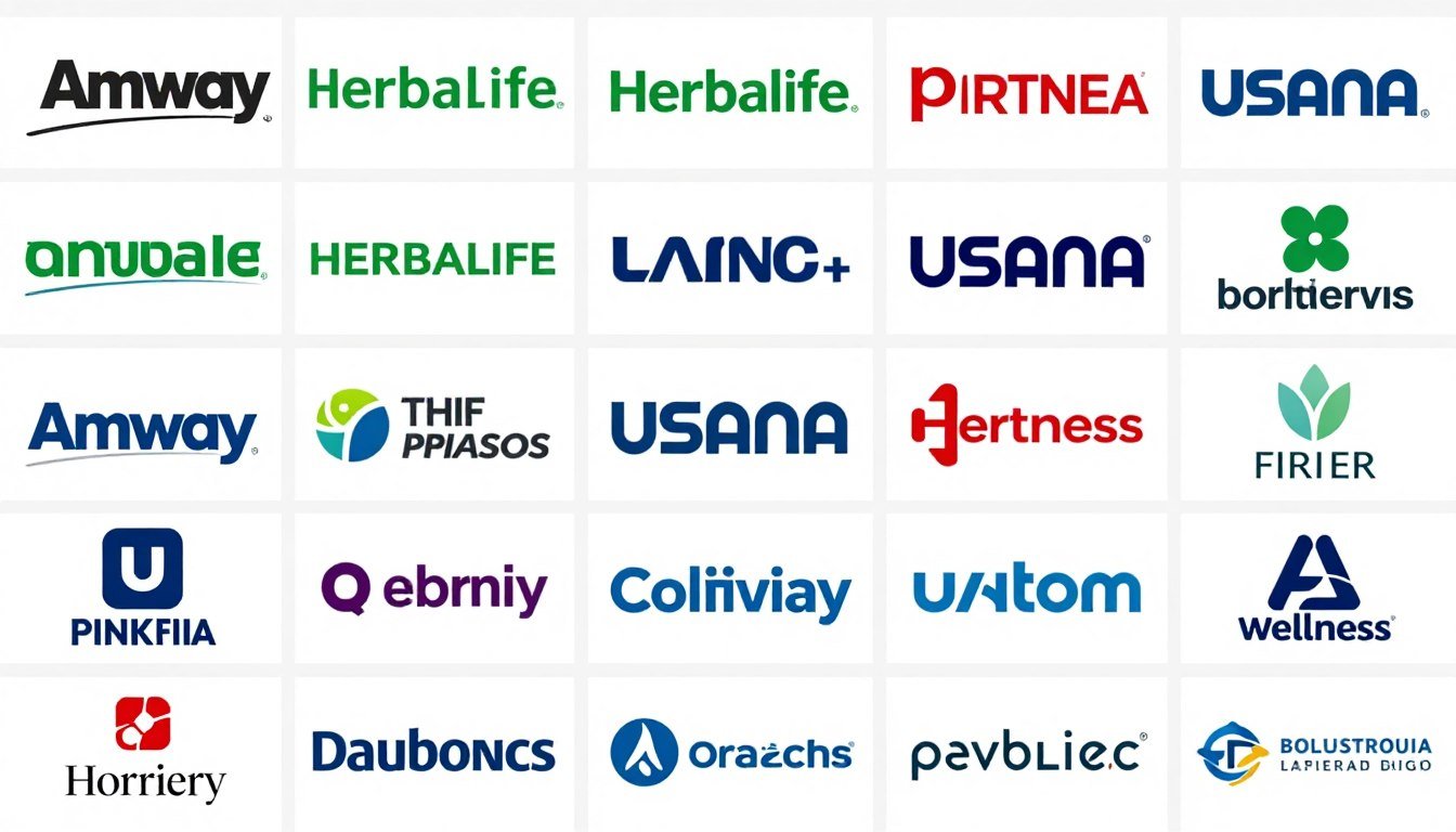 Logos de empresas partners de MAIKONG incluyendo Amway, Herbalife y otras compañías de wellness Logos de empresas partners de MAIKONG incluyendo Amway, Herbalife y otras compañías de wellness