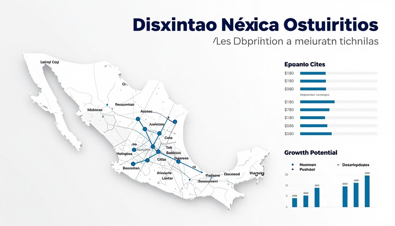 Mapa de México mostrando oportunidades de distribución por estado Mapa de México mostrando oportunidades de distribución por estado