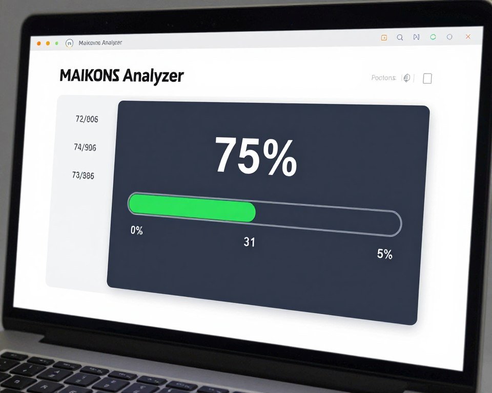 Pantalla mostrando actualización de software analizador cuántico