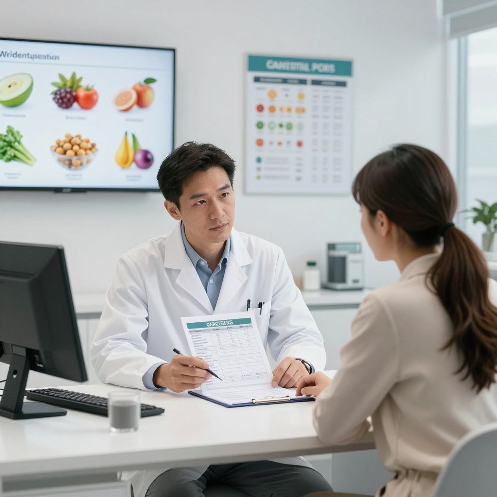 nutriologo clinico usando analizador cuantico para evaluacion nutricional