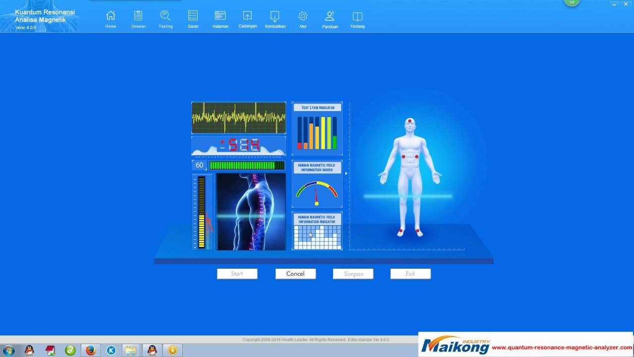 Analizador Cuántico de Resonancia Magnética: Explicación para Principiantes 17 Profesional de la salud usando analizador cuántico con paciente