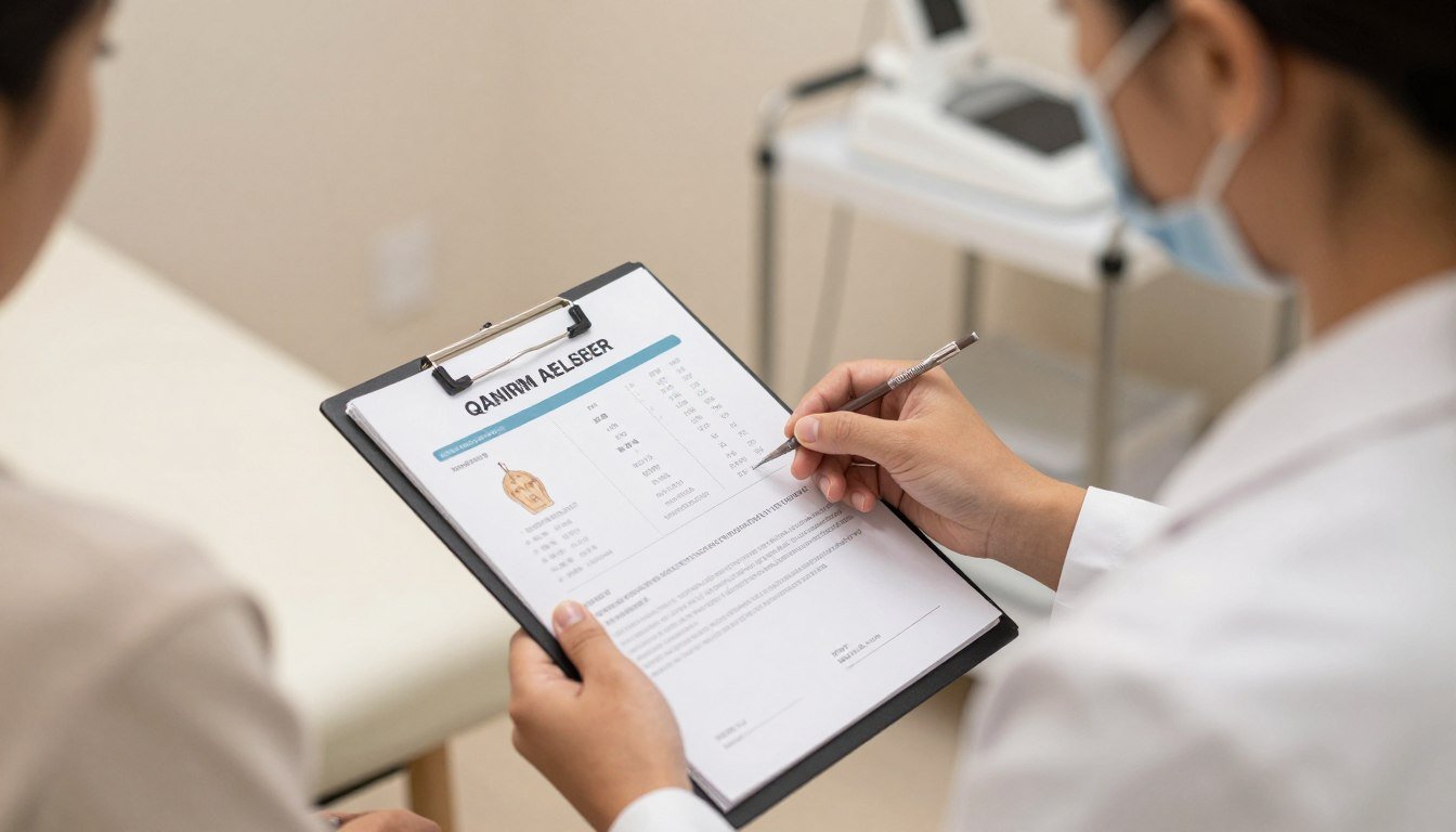 acupunturista usando analizador cuantico como herramienta complementaria